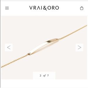 Vrai & Oro Dainty Bar 14k gold bracelet